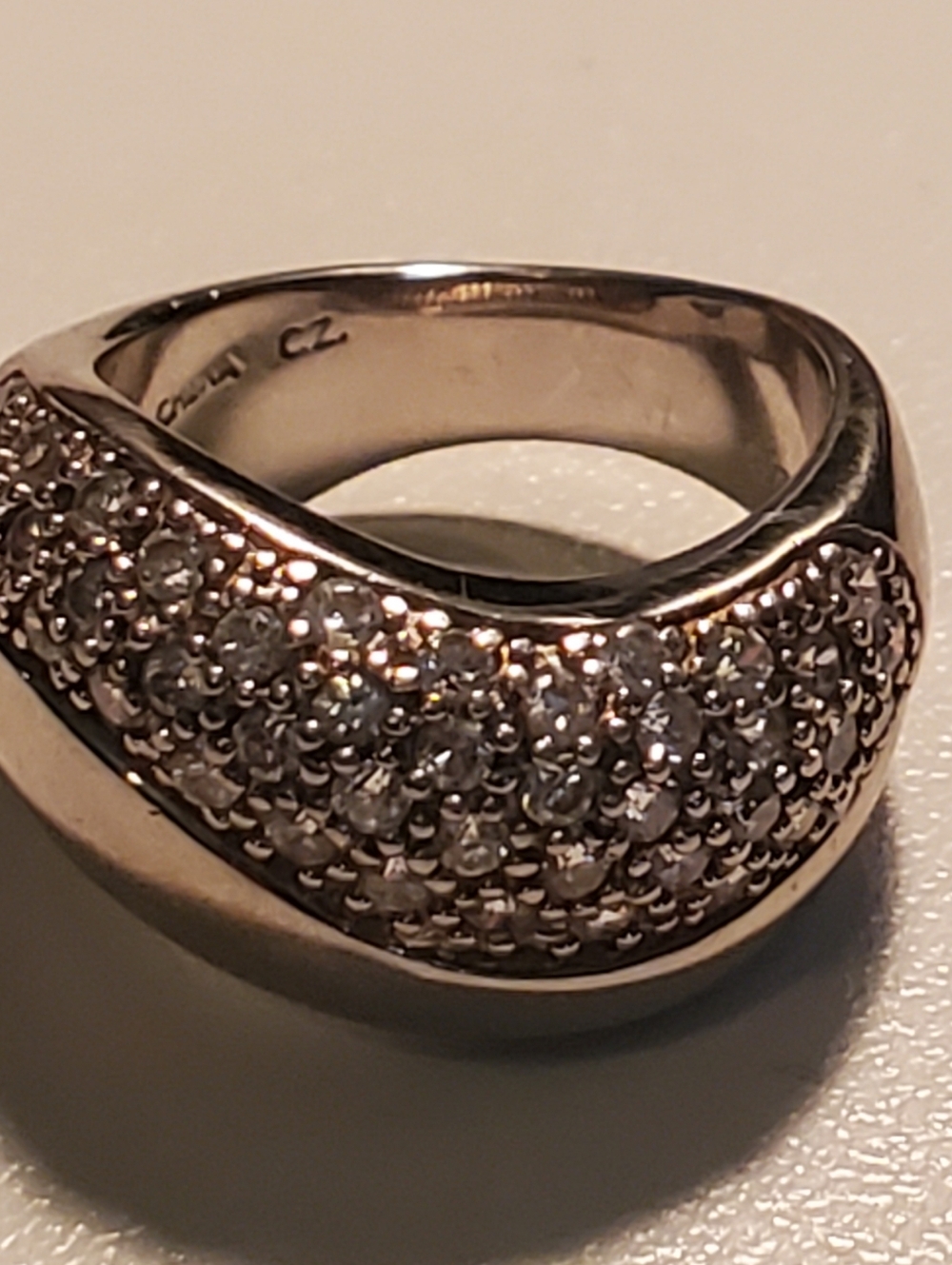 Sterling Silver Cubic Circonia Ring Size 6